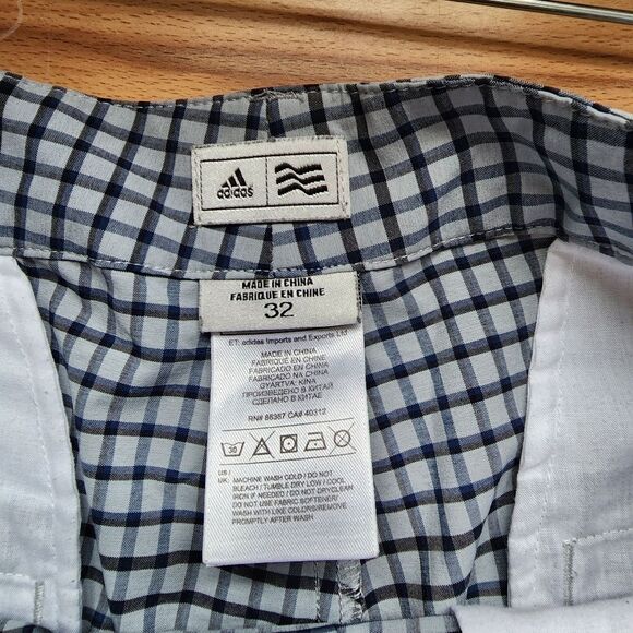 Adidas blue plaid shorts - Picture 3 of 4
